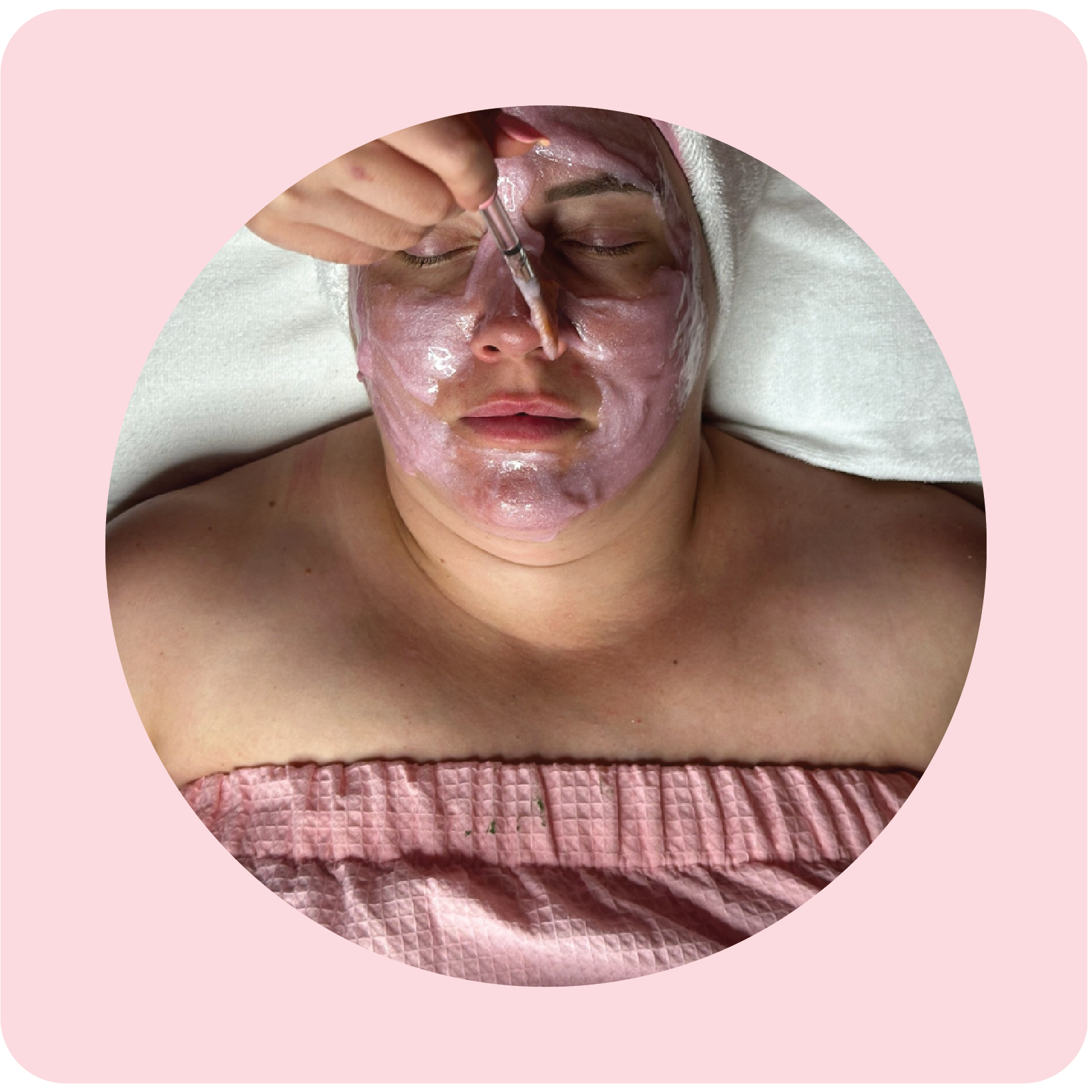 Woman receiving a custom facial treatment tailored to her skin needs | Crawford Cosmetics