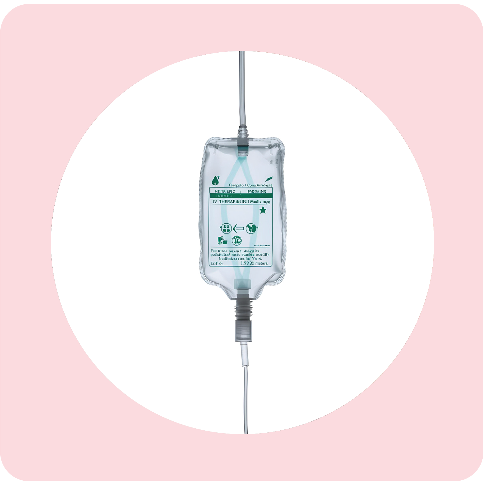 IV therapy infusion bag used for hydration and wellness treatments | Crawford Cosmetics